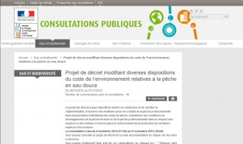 Site web Ministère consultations publiques